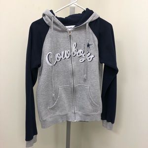 Dallas Cowboys Sweatshirt Hoodie Zipper Large